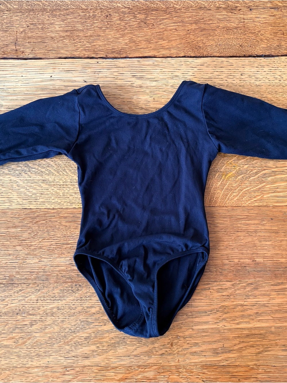 Jacques Moret Navy Long-Sleeve Kids One-Piece Leotard